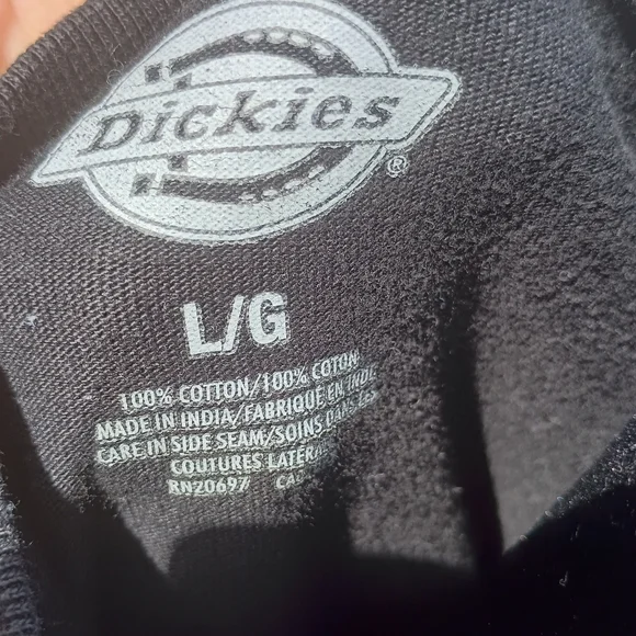 Dickies Men's Black Thisch Heavy Duty 100% Cotton Short Sleeve Tee_Large - Picture 8 of 8